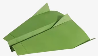 Origami Flygplan från Worldwide co mot neutral bakgrund
