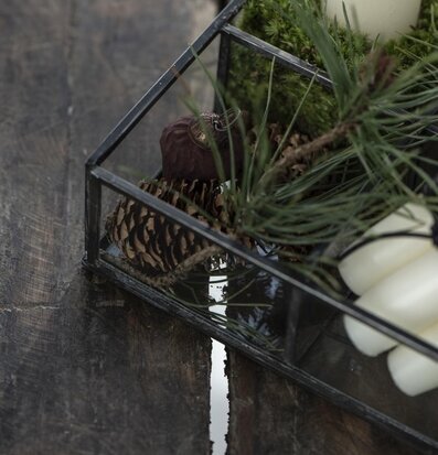 Glasbox 4-Fack från IB Laursen med naturinspirerad dekoration