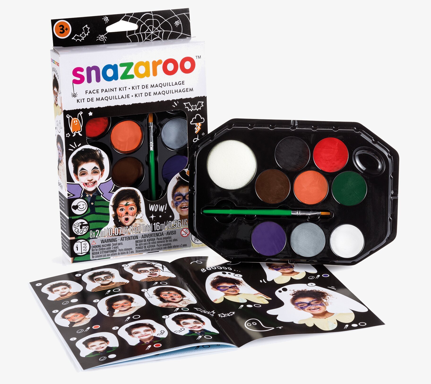 Ansiktsfärg Halloween från Snazaroo med åtta färger