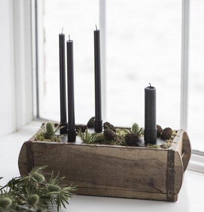 Murstensform - Enkel från IB Laursen med ljus och mossa