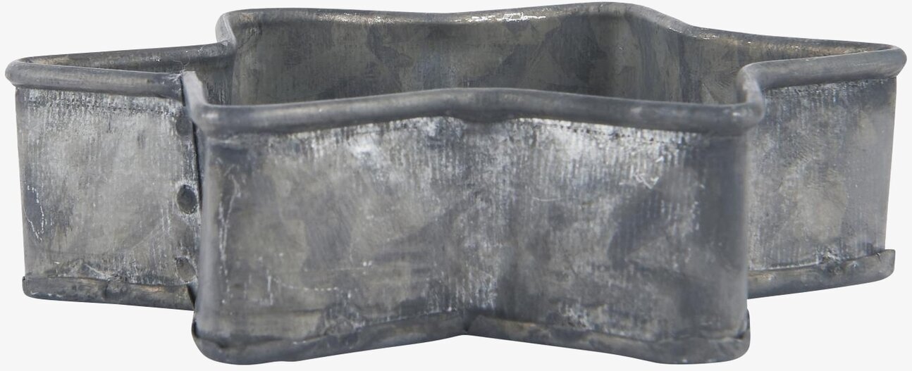 Ljusstake Zink Stjärna från IB Laursen med rustik finish