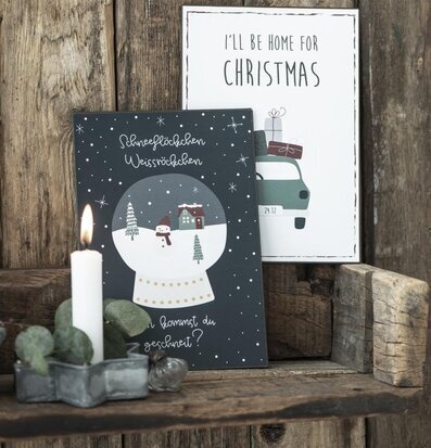 Ljusstake Zink Stjärna från IB Laursen på rustik träyta