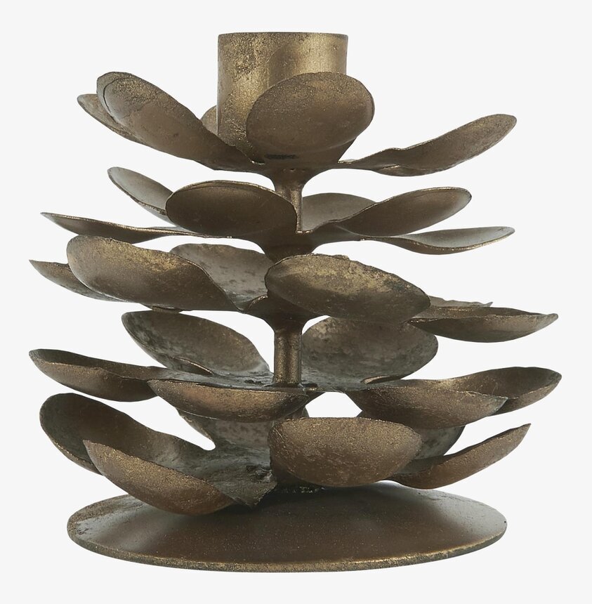 Ljusstake Kotte Mässing från IB Laursen på neutral bakgrund