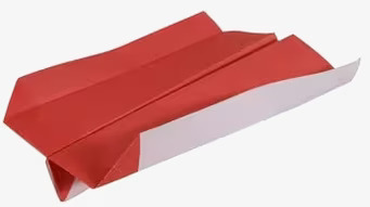 Origami Flygplan från Worldwide co med röd och vit design