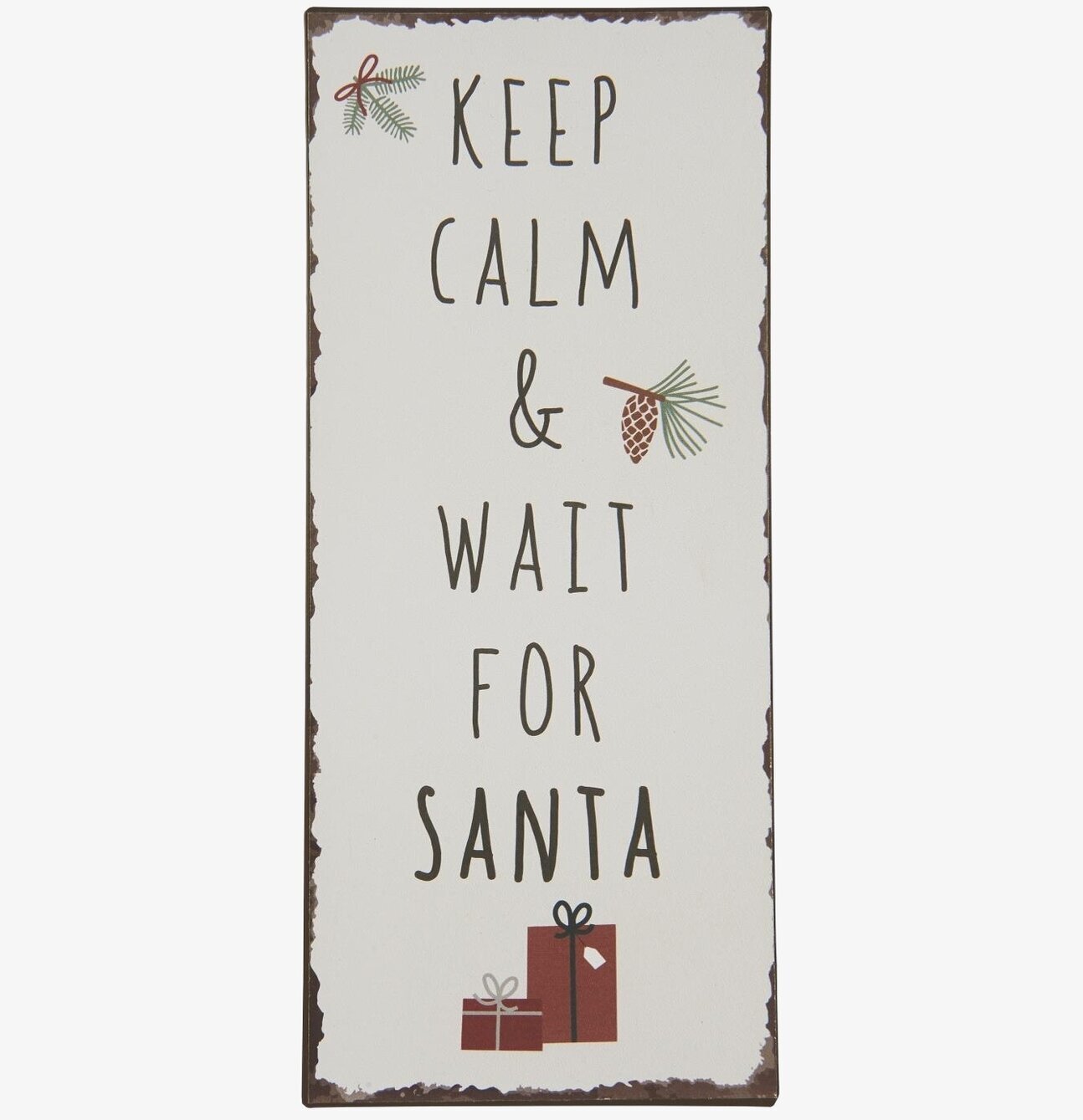 Metallskylt - Keep Calm & wait for Santa från IB Laursen