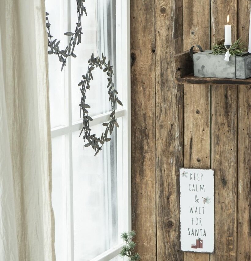 Metallskylt - Keep Calm & wait for Santa från IB Laursen