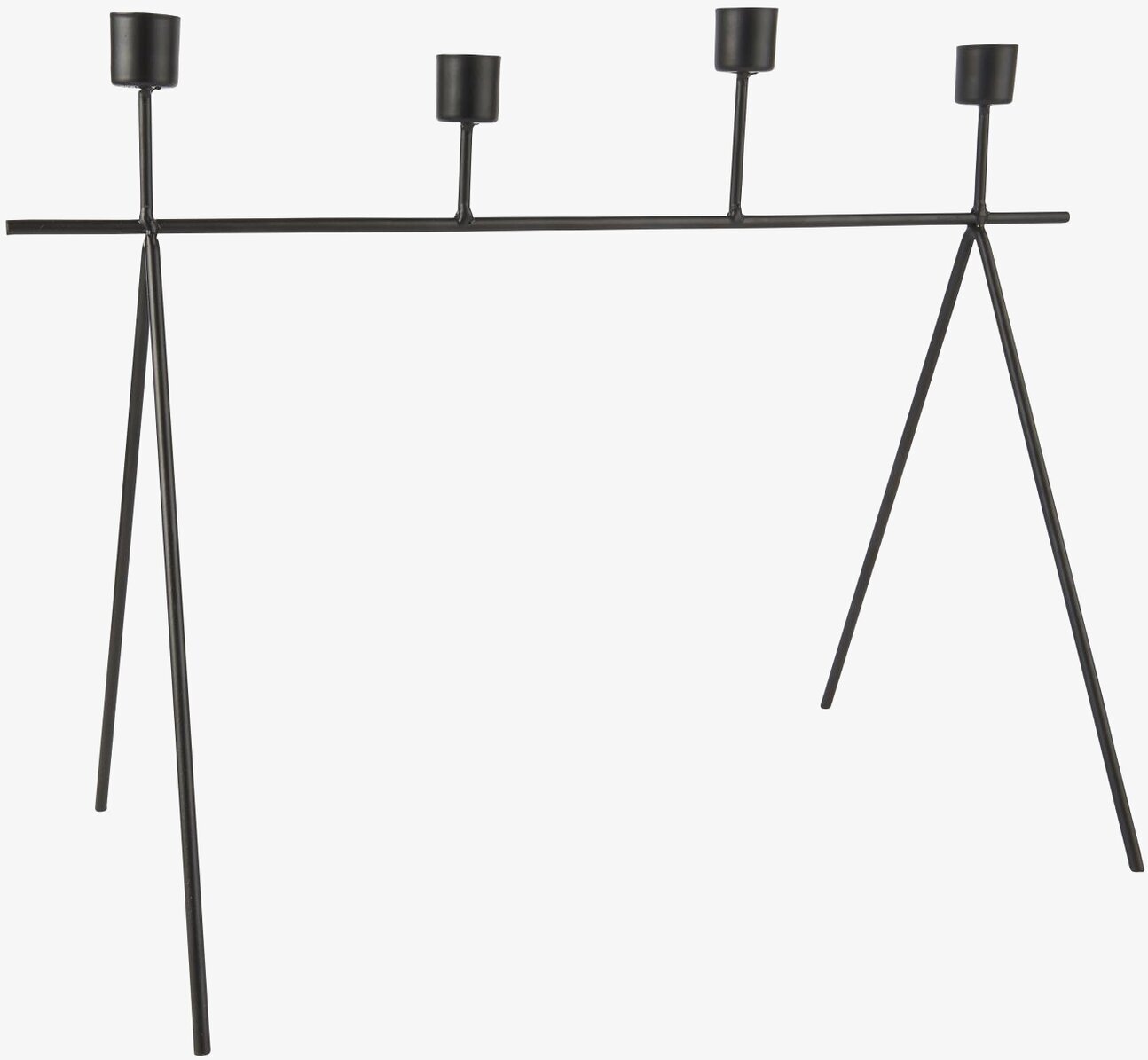 Ljusstake Svart från IB Laursen med fyra ljushållare