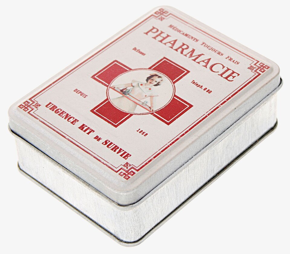 Box Mini Pharmacie från By ON i silver med rött kors
