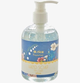 Handtvål Aloe Scent från Rice i transparent flaska med pump