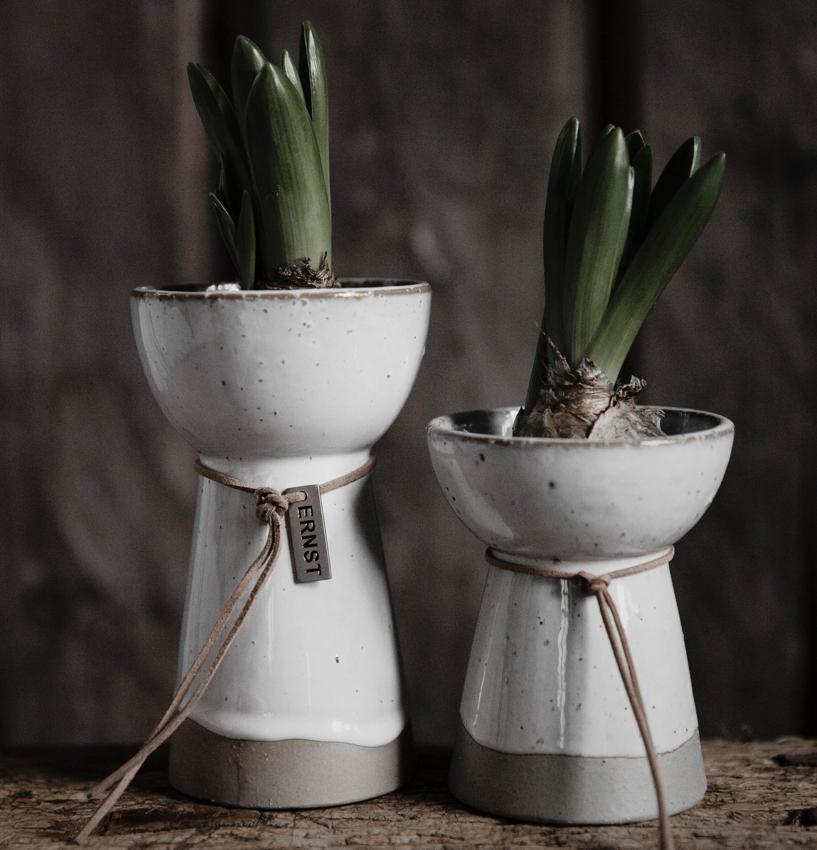 Hyacintvas Stengods ERNST från Ernst i rustik miljö