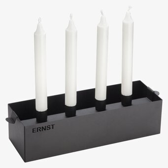 Ljusstake 4 Ernst från Ernst i mörk metall för fyra ljus