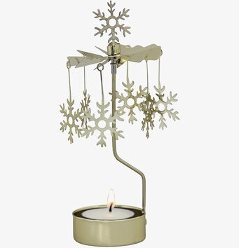 Foto av Änglaspel med Snöflingor i Guld och Ljus