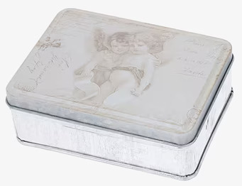 Box Mirelle A från By ON, plåtburk med antikt motiv
