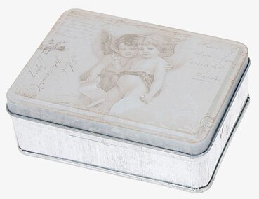 Box Mirelle A från By ON, plåtburk med antikt motiv