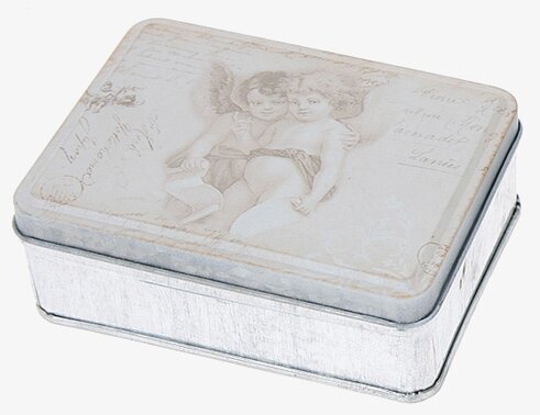 Box Mirelle A från By ON, plåtburk med antikt motiv
