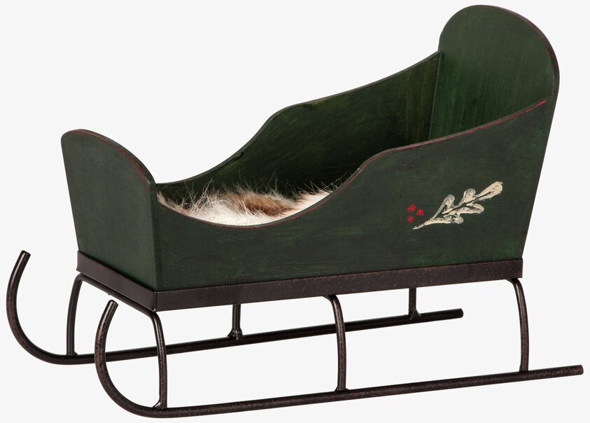 Släde Grön Maileg från Maileg med grön kropp och detaljer