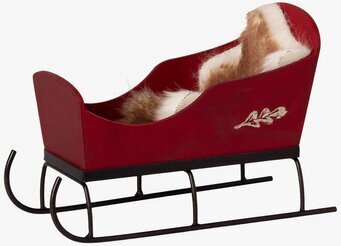 Släde Röd Maileg från Maileg med detaljerad design