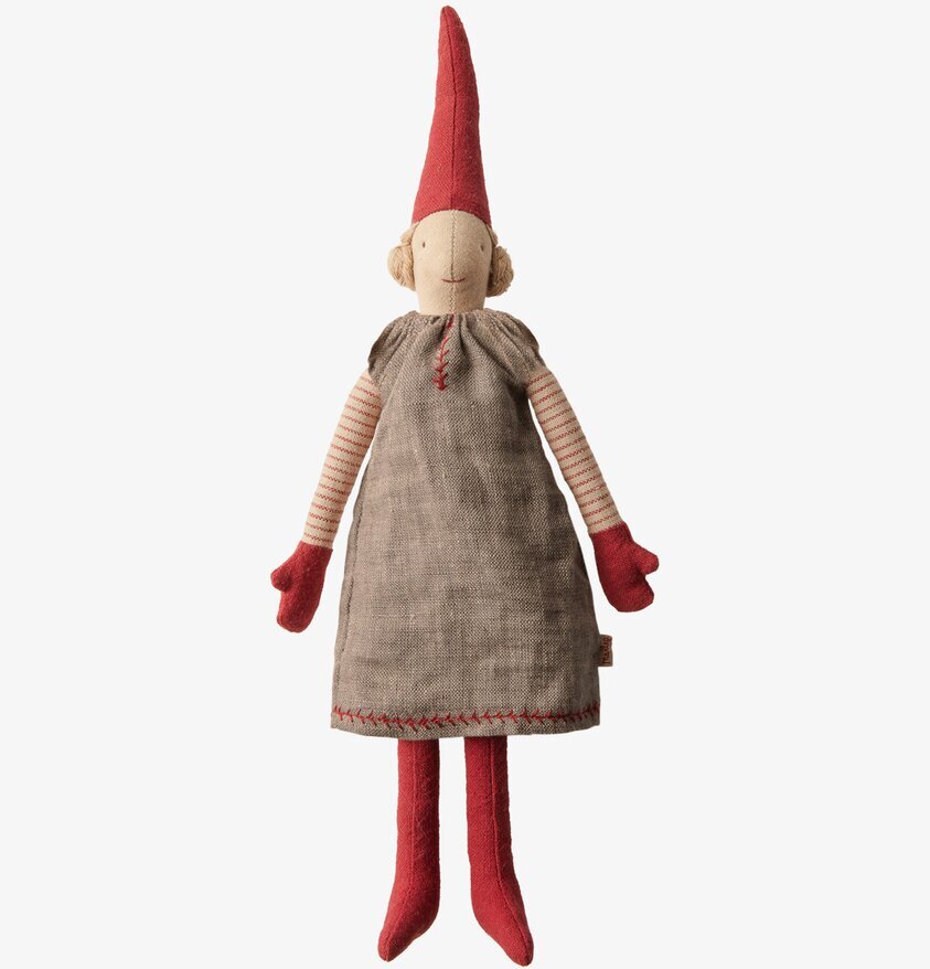 Tomtenissa Mini Pixy från Maileg i traditionell julstil