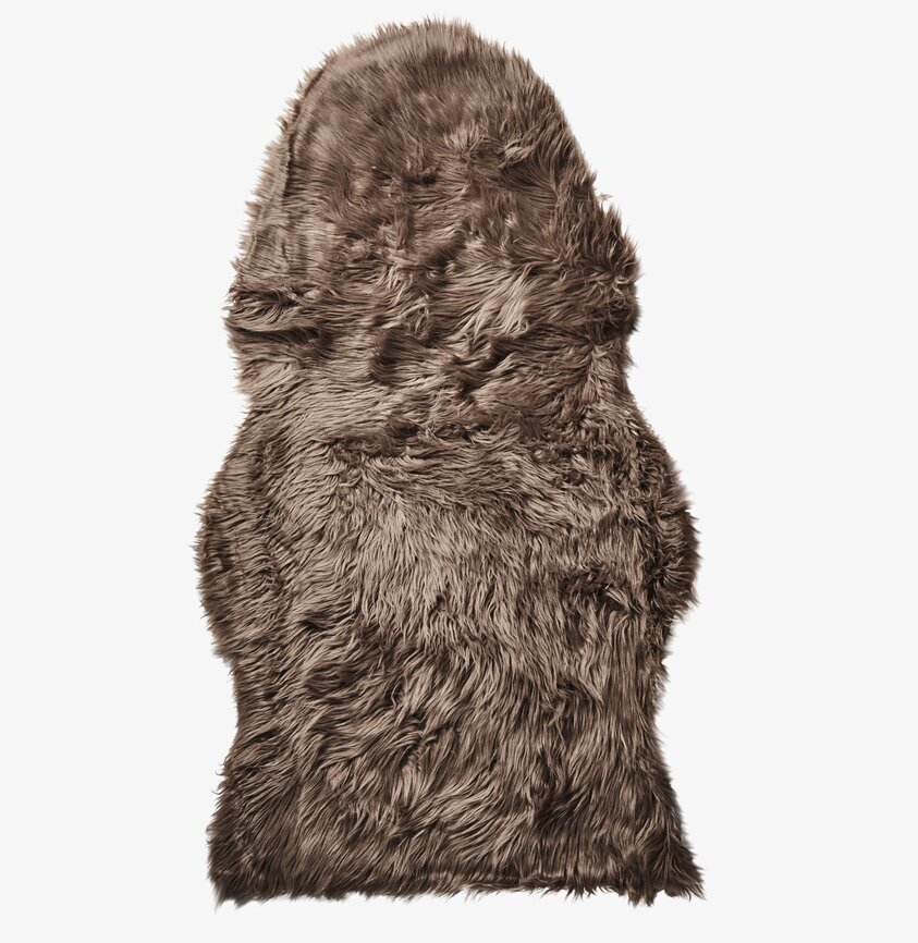 Konstgjord Lammfäll Brun Large från Affari, autentisk look