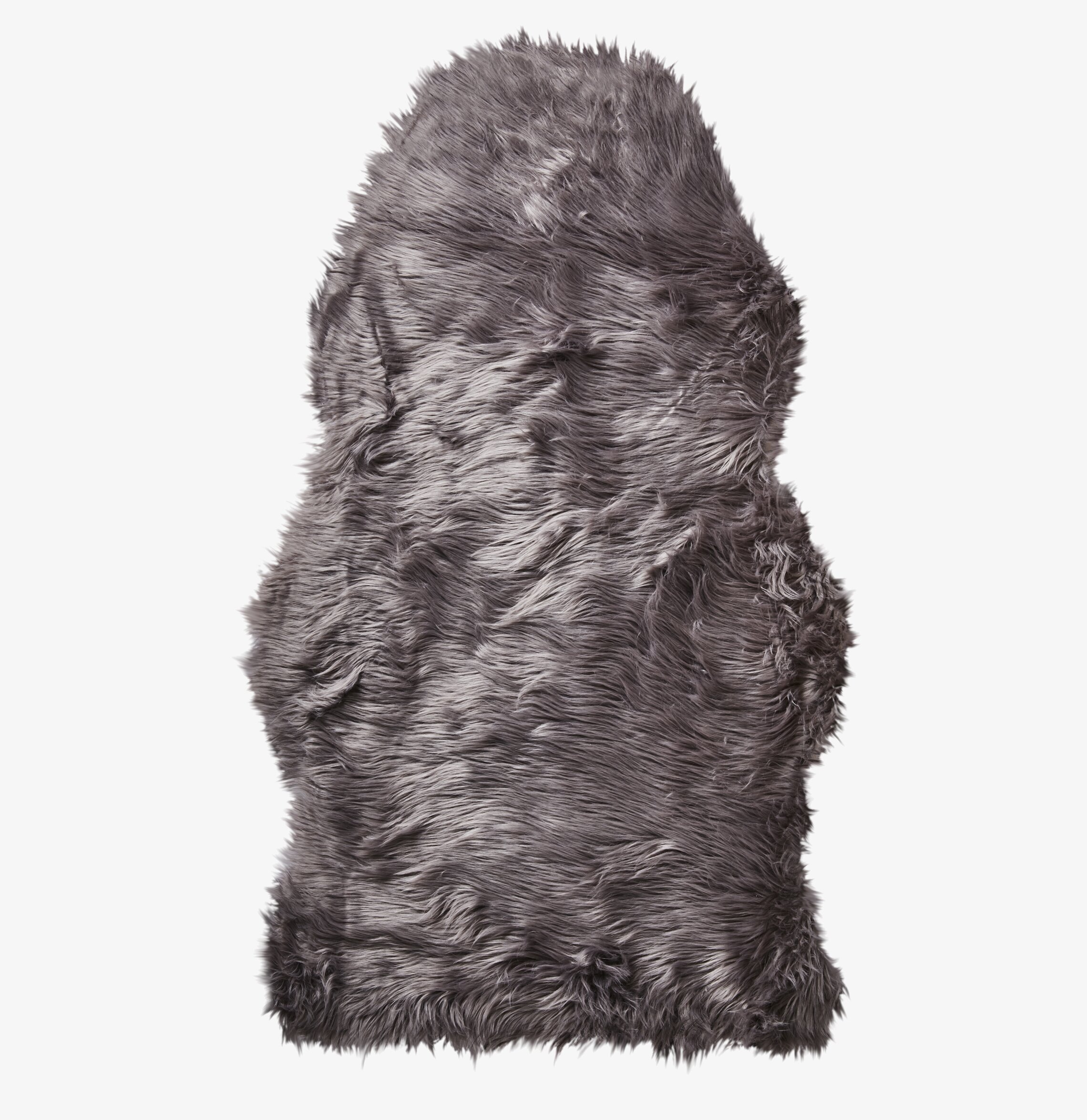 Konstgjord Lammfäll Grå Large från Affari i en vit miljö