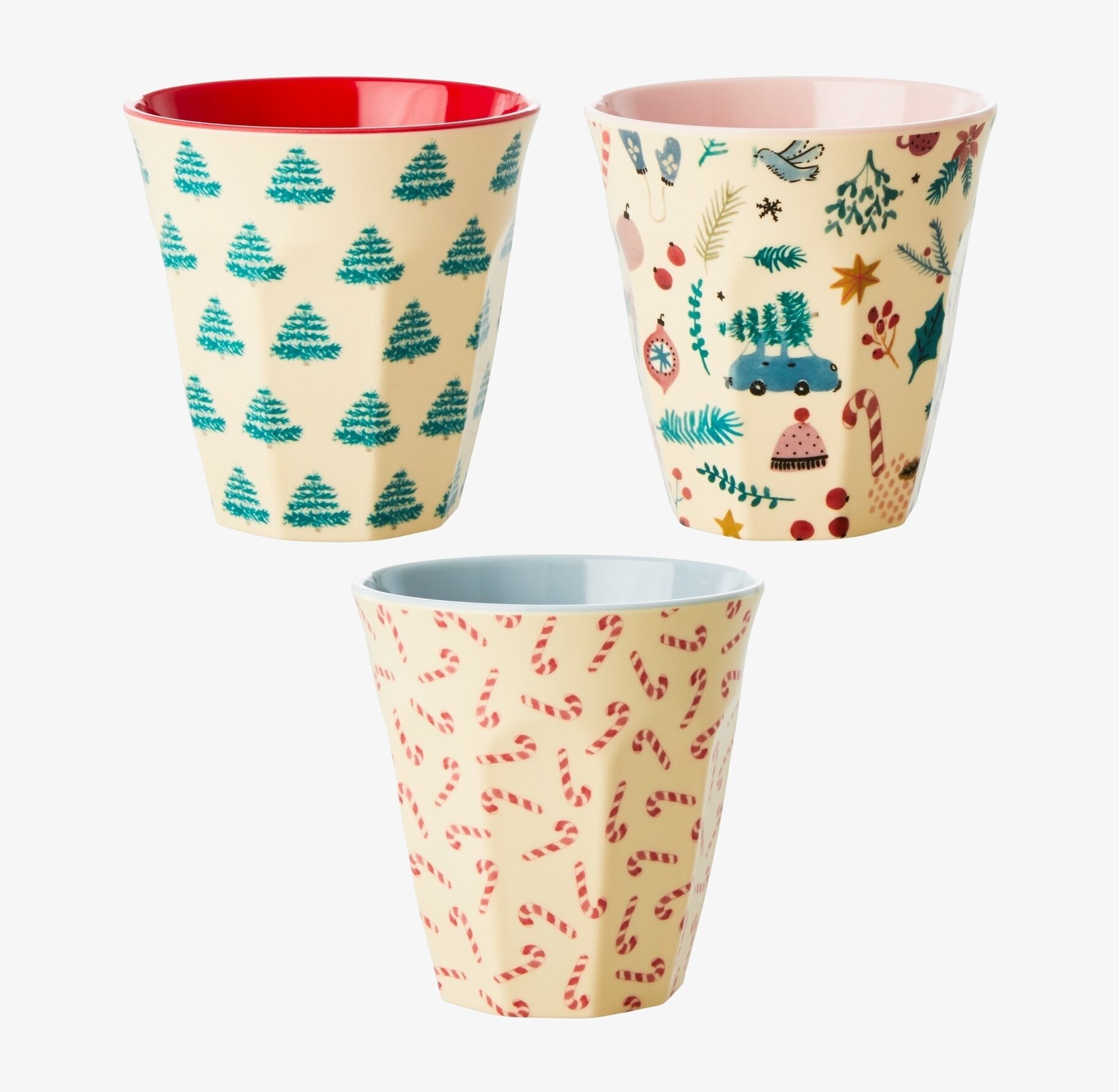 Melaminmugg Christmas Print från Rice med festliga julmotiv