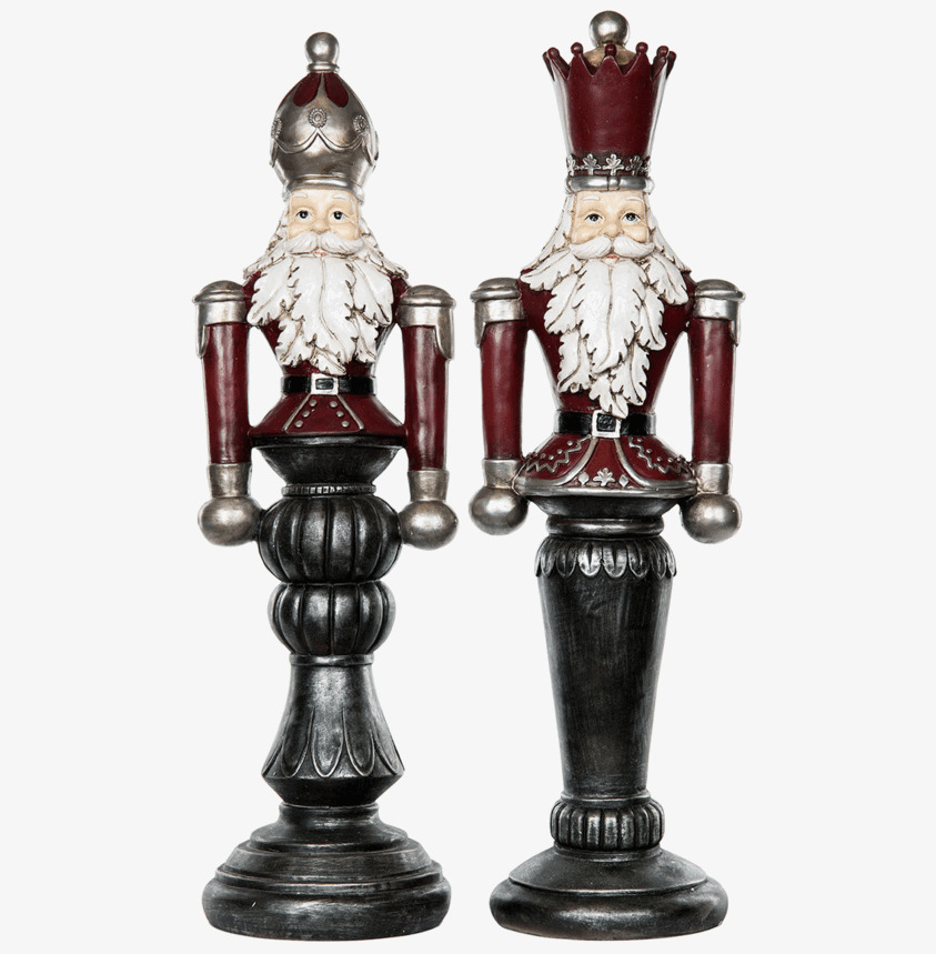 Nötknäppare Large Röd Mix från A Lot Decoration, två figurer