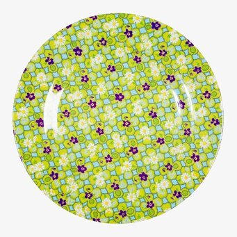 Assiette Clover från Rice med färgglatt mönster av klöver