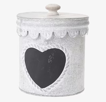 Burk Rosette liten från By ON med rustik finish och hjärta