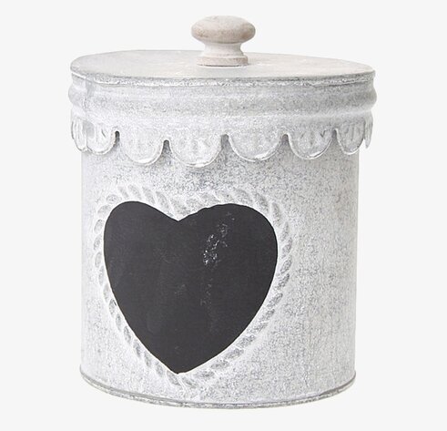 Burk Rosette liten från By ON med rustik finish och hjärta