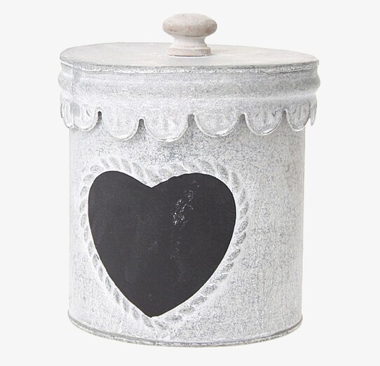 Burk Rosette liten från By ON med rustik finish och hjärta