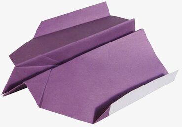 Origami Flygplan från Worldwide co i lila och vitt papper