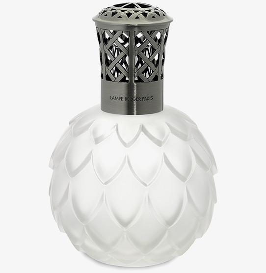 Doftlampa Artichoke White från Maison Berger Paris i vitt glas