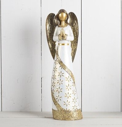 Ängel Fridfull 37 cm från Multi Agentur med förgyllda detaljer