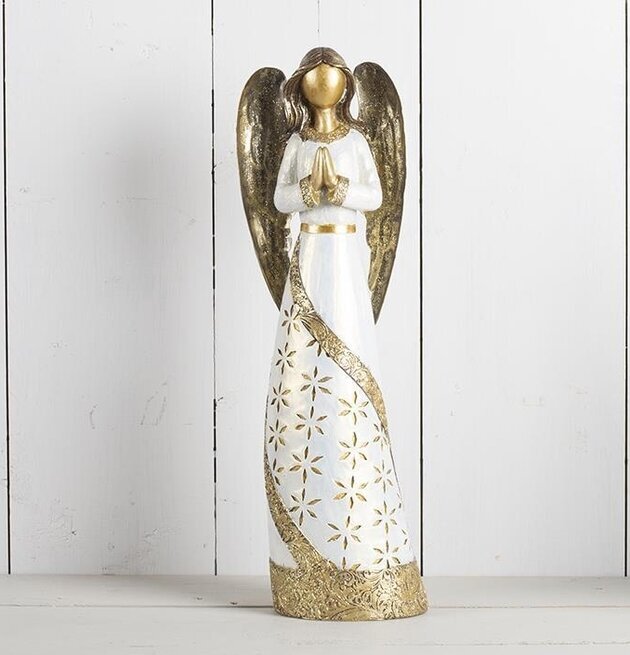 Ängel Fridfull 37 cm från Multi Agentur med förgyllda detaljer