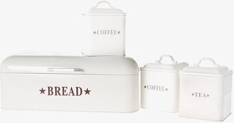 Brödbox Off-white från By ON med matchande burkar
