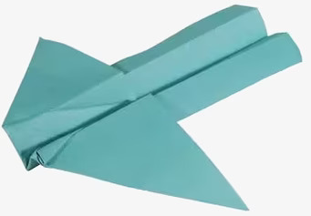 Origami Flygplan från Worldwide co med ljusblå färg