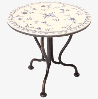 Vintage Tea Table från Maileg med blommönster och metallben