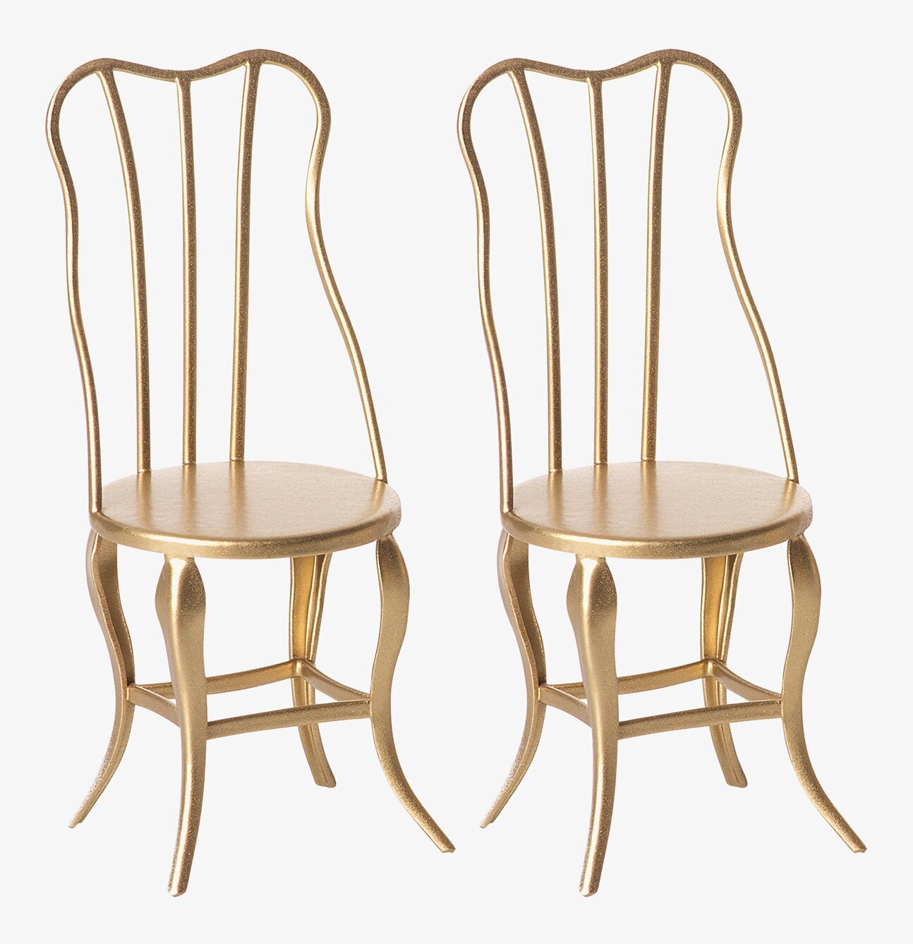 Två Vintage Chair Maileg från Maileg med gyllene yta
