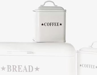 Kaffeburk Off-white från By ON med matchande brödburk