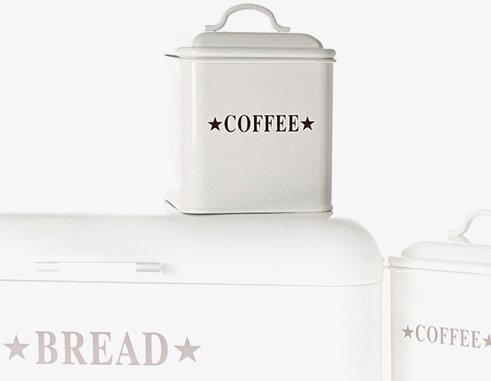 Kaffeburk Off-white från By ON med matchande brödburk