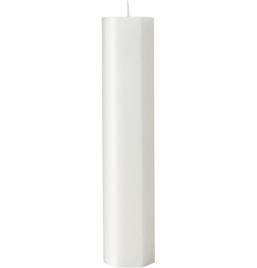 Spindelnätsljus 25 cm från Affari i vit hexagonal design