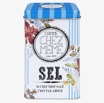 Bild av dekorativ plåtburk med marint och vintage tema