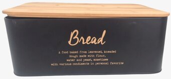 Bild av elegant plåtburk för brödförvaring i kök