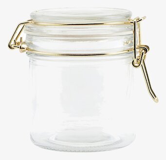 Bild av elegant och funktionell glasburk för förvaring