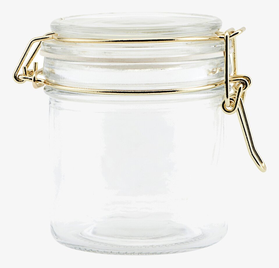 Bild av elegant och funktionell glasburk för förvaring