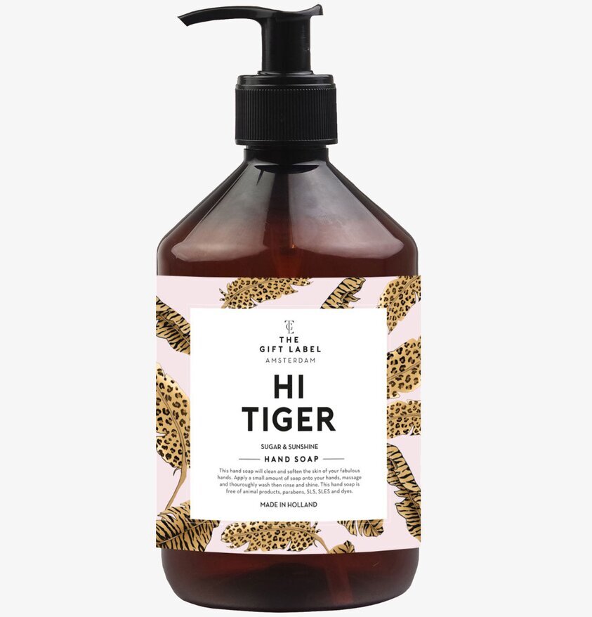 Handtvål - Hi Tiger från The Gift Label i brun flaska