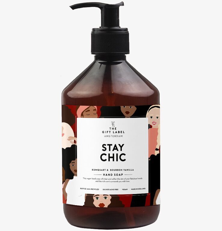 Handtvål - Stay Chic från The Gift Label i brun plastflaska