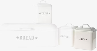 Teburk Off-white från By ON med matchande förvaringsburkar