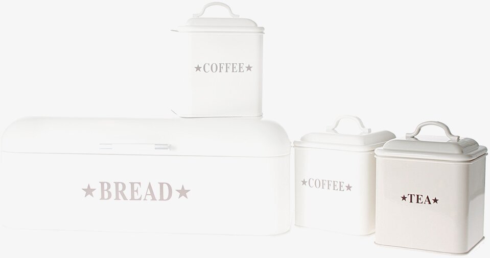 Teburk Off-white från By ON med matchande förvaringsburkar