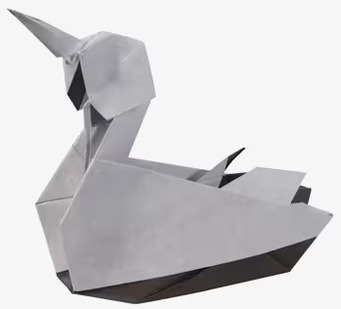 Origami Flytande från Worldwide co, detaljerad pappersfågel